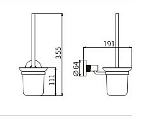Ершик для унитаза CeramaLux Antica 61213-1 золото купить в интернет-магазине сантехники Sanbest