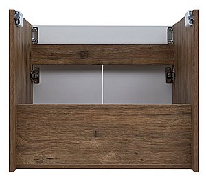 Тумба с раковиной Aquanet Оптима 60 344791+301803 дуб рустикальный/белый сатин для ванной в интернет-магазине Sanbest