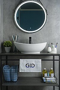 Раковина накладная Gid Lago 60 N9019 51108 белая купить в интернет-магазине Sanbest