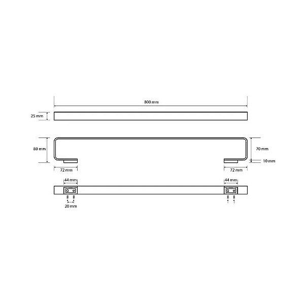 Полотенцедержатель Bemeta Solo 139104412 хром купить в интернет-магазине сантехники Sanbest