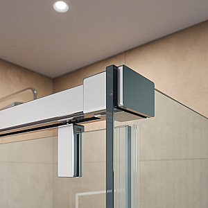 Душевой уголок BelBagno SOFT_CLOSE-1-AH-1 140х100 стекло прозрачное/профиль хром купить в интернет-магазине Sanbest