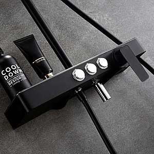 Душевая система Melana MALE F610501B черная матовая купить в интернет-магазине сантехники Sanbest