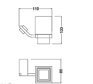 Стакан Schein WATTEAU 123CS-R хром купить в интернет-магазине сантехники Sanbest