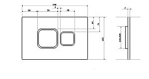 Кнопка для инсталляции CeruttiSpa 8961 хром купить в интернет-магазине сантехники Sanbest
