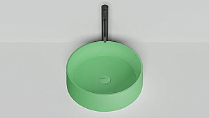 Раковина накладная Salini GLORIA 01 1102201MF 44 из искусственного камня S-Stone, матовая, цвет по RAL полностью купить в интернет-магазине Sanbest