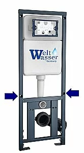 Унитаз с инсталляцией WeltWasser MARBERG 410 + MERZBACH 043 MT-BL + MAR 410 RD купить в интернет-магазине Sanbest