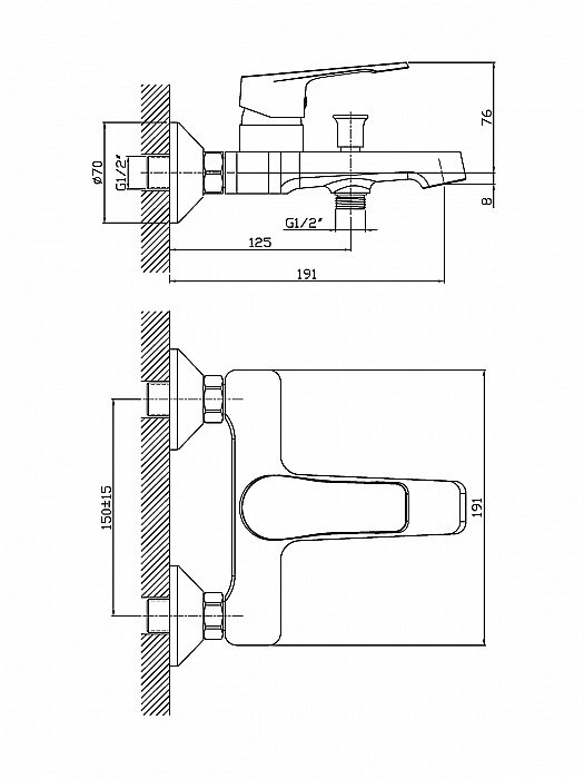 Смеситель для ванны Orange Berti M17-100cr купить в интернет-магазине сантехники Sanbest