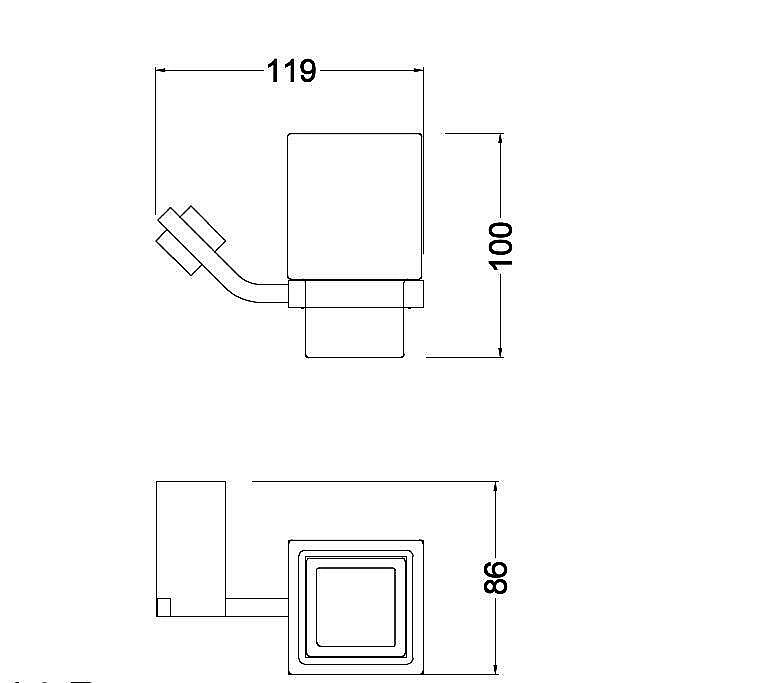Стакан Schein WATTEAU 123CS-R хром купить в интернет-магазине сантехники Sanbest