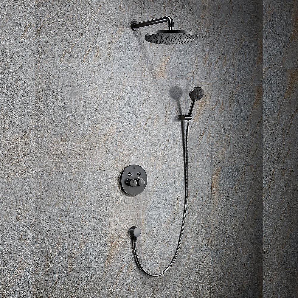 Душевая система Black&White UNIVERSE U7566GM оружейная сталь купить в интернет-магазине сантехники Sanbest