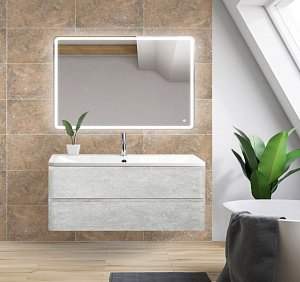 Тумба с раковиной BelBagno ALBANO 2C 120 Cemento Verona Grigio для ванной в интернет-магазине Sanbest