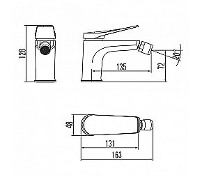 Смеситель для биде Lemark Bronx LM3708BL купить в интернет-магазине сантехники Sanbest