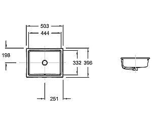 Раковина встраиваемая Jacob Delafon Verticyl E2882-0 50 белая купить в интернет-магазине Sanbest