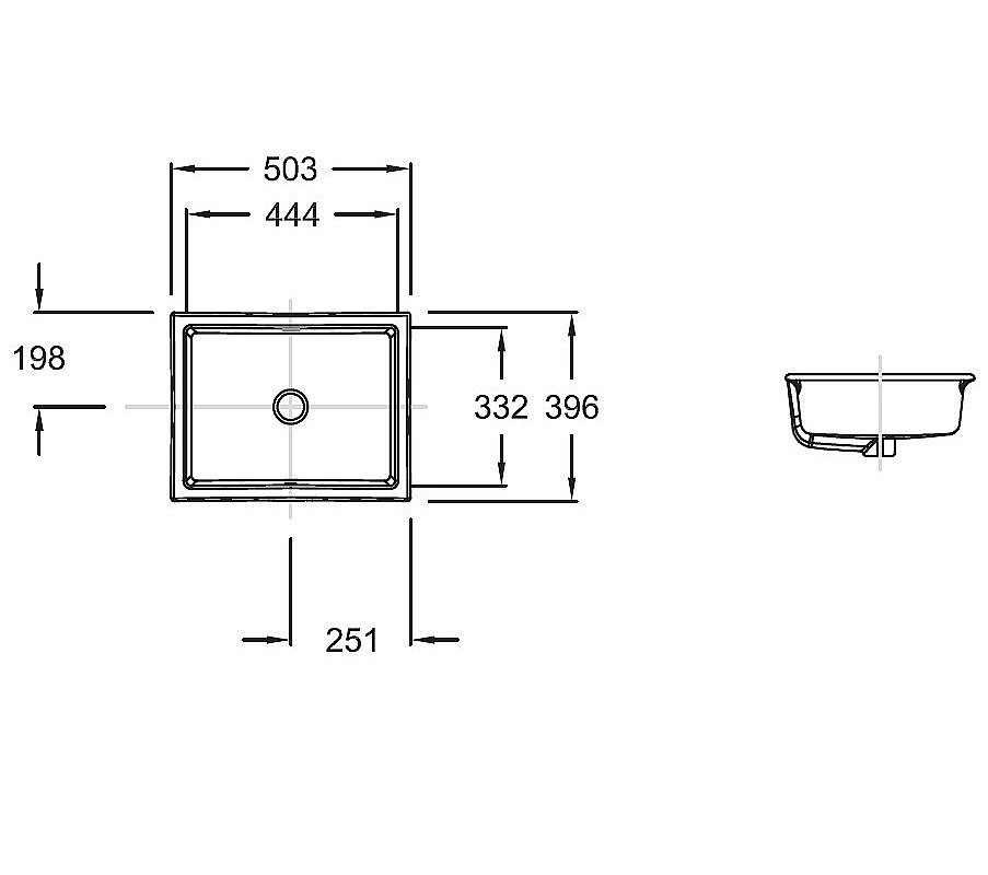 Раковина встраиваемая Jacob Delafon Verticyl E2882-0 50 белая купить в интернет-магазине Sanbest