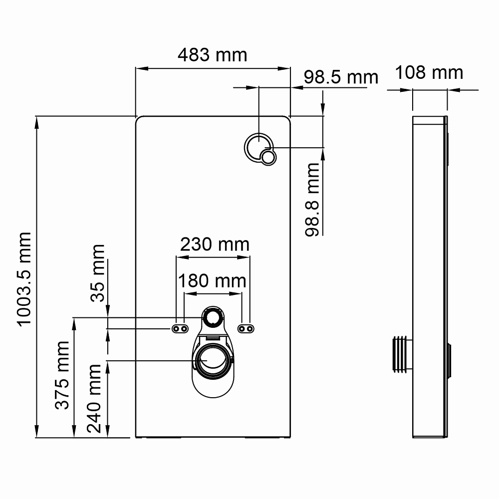 Инсталляция для унитаза WasserKraft Naab 86TLT.040.PE.WH купить в интернет-магазине сантехники Sanbest