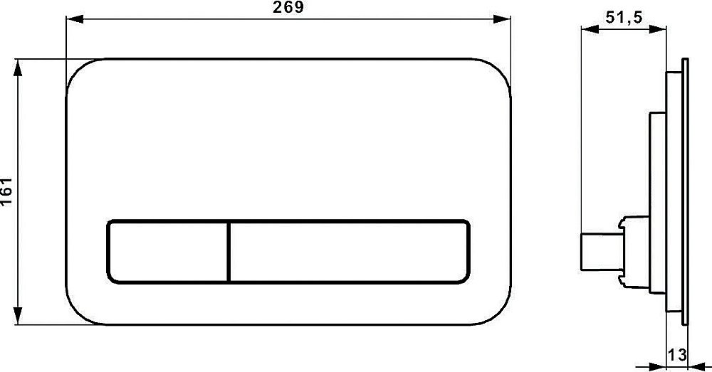 Кнопка для инсталляции Villeroy&Boch ViConnect 922400RE белая купить в интернет-магазине сантехники Sanbest