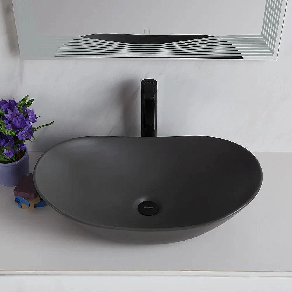 Раковина накладная BelBagno 60,5 BB1404-H311 серая матовая купить в интернет-магазине Sanbest