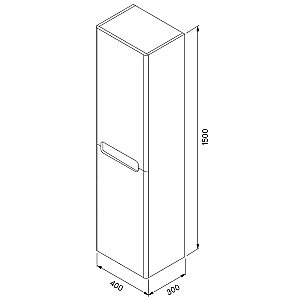 Пенал Iddis Edifice 40 EDI40L0i97 светло-серый для ванной в интернет-магазине сантехники Sanbest