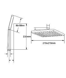Душевая система Agger Fresh A0494000 хром купить в интернет-магазине сантехники Sanbest