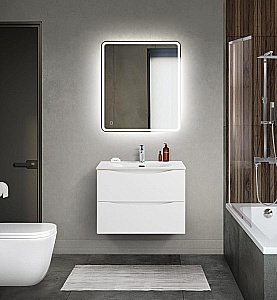 Тумба с раковиной BelBagno MARINO-CER-MINI-700-2C-SO-BO-P Bianco Opaco для ванной в интернет-магазине Sanbest
