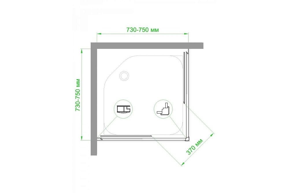 Душевой уголок Royal Bath RB75HPD-C 75х75 матовый купить в интернет-магазине Sanbest