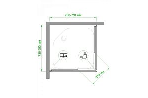 Душевой уголок Royal Bath RB75HPD-C 75х75 матовый купить в интернет-магазине Sanbest