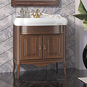 Тумба с раковиной Опадирис Лоренцо 80 светлый орех для ванной в интернет-магазине Sanbest