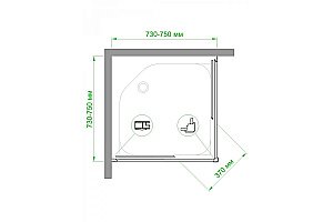Душевой уголок Royal Bath RB75HPD-C 75х75 матовый купить в интернет-магазине Sanbest