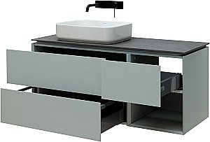 Тумба с раковиной Allen Brau INFINITY 120 папирус матовый для ванной в интернет-магазине Sanbest