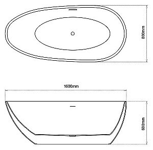 Ванна акриловая Grossman Fly GR-1103M 160х80 белая матовая купить в интернет-магазине Sanbest