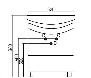 Тумба с раковиной MIXLINE РАДУГА 52 одуванчик для ванной в интернет-магазине Sanbest