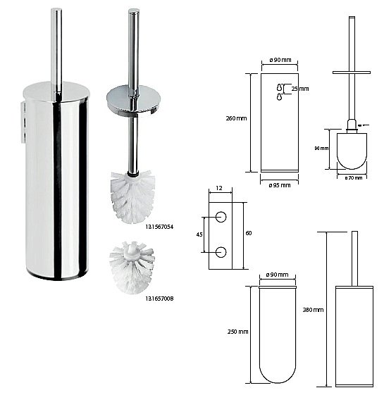 Ёршик подвесной/наполный Bemeta Omega 102313066 купить в интернет-магазине сантехники Sanbest