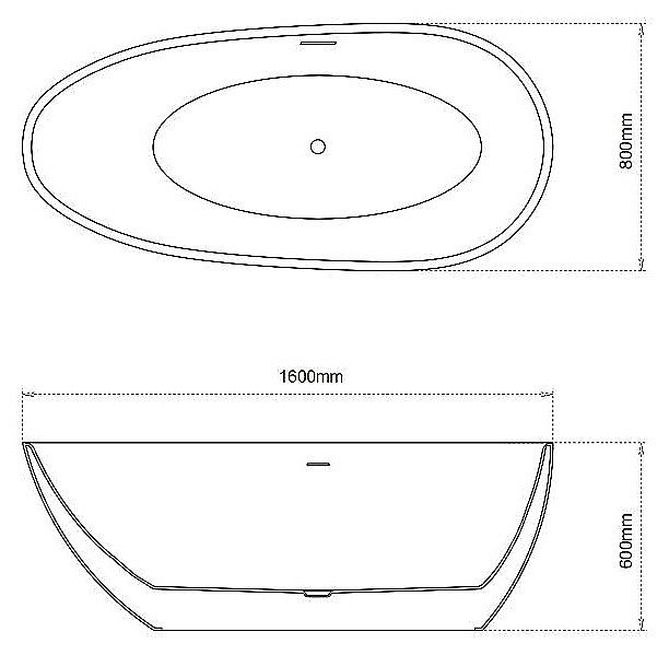 Ванна акриловая Grossman Fly GR-1103M 160х80 белая матовая купить в интернет-магазине Sanbest