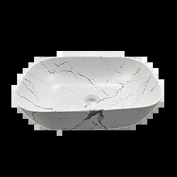 Раковина накладная CeruttiSpa 45 10368 белый мрамор матовый купить в интернет-магазине Sanbest