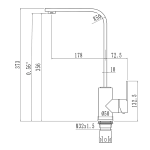 Смеситель для кухни 35k MIXLINE MLSS-0324 купить в интернет-магазине сантехники Sanbest