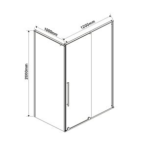 Душевой уголок Vincea ARNO VSR-1A1012CL 120x100 стекло прозрачное/профиль хром купить в интернет-магазине Sanbest