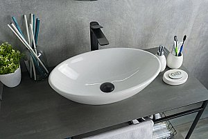 Раковина накладная Gid Lago 52 N9021 51109 белая купить в интернет-магазине Sanbest