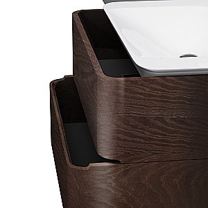 Тумба с раковиной AM.PM Sensation 80 темное дерево для ванной в интернет-магазине Sanbest