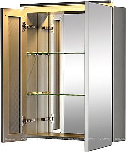 Зеркальный шкаф De Aqua Алюминиум 261750 60 серебро купить в интернет-магазине сантехники Sanbest
