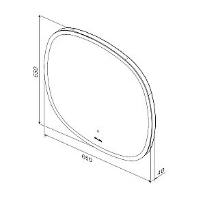 Зеркало с Led подсветкой AM.PM Func M8FMOX0651WGS 65 в ванную от интернет-магазине сантехники Sanbest