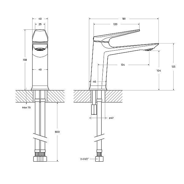 Смеситель для раковины Cezares LINER-LS-01-W0 хром купить в интернет-магазине сантехники Sanbest