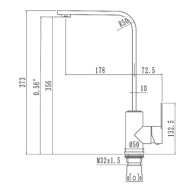 Смеситель для кухни 35k MIXLINE MLSS-0324 купить в интернет-магазине сантехники Sanbest