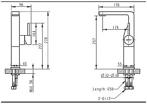 Смеситель для раковины Bravat ARC F16061C-A2-ENG купить в интернет-магазине сантехники Sanbest