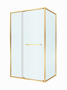 Душевой уголок CEZARES LUX-AH-FS-11-120/90-C-BORO 120х90 профиль золото брашированное/стекло прозрачное купить в интернет-магазине Sanbest