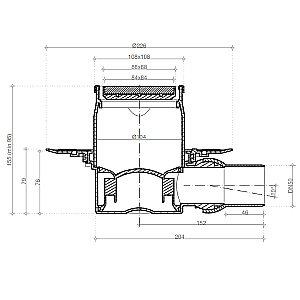 Душевой трап Pestan Confluo Standard 13000123 золото купить в интернет-магазине Sanbest