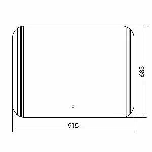 Зеркало ABBER See AG6101S 91x68 в ванную от интернет-магазине сантехники Sanbest