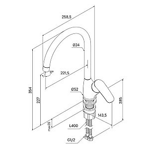 Смеситель для кухни Milardo Rora RORWT0JM05 белый купить в интернет-магазине сантехники Sanbest