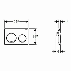 Кнопка для инсталляции Geberit Alpha 115.040.21.5 хром купить в интернет-магазине сантехники Sanbest