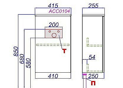 Тумба с раковиной Aqwella Accent 42 белая для ванной в интернет-магазине Sanbest