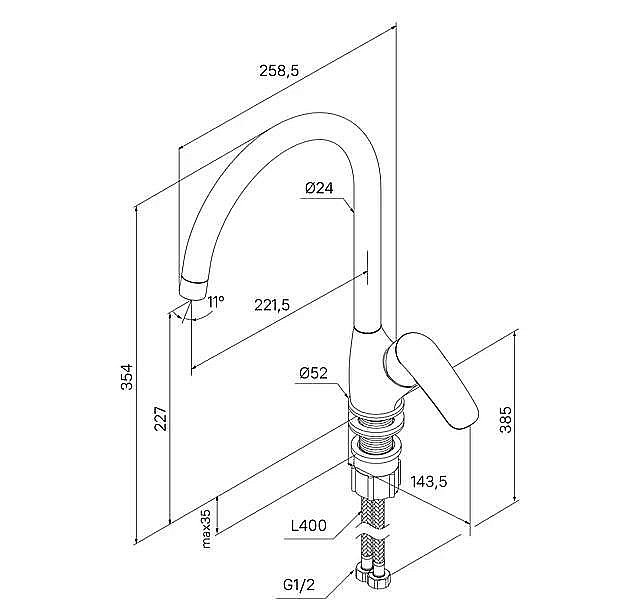 Смеситель для кухни Milardo Rora RORWT0JM05 белый купить в интернет-магазине сантехники Sanbest