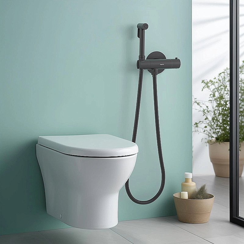 Гигиенический душ Aquatek Оберон AQ1027MB черный матовый купить в интернет-магазине сантехники Sanbest